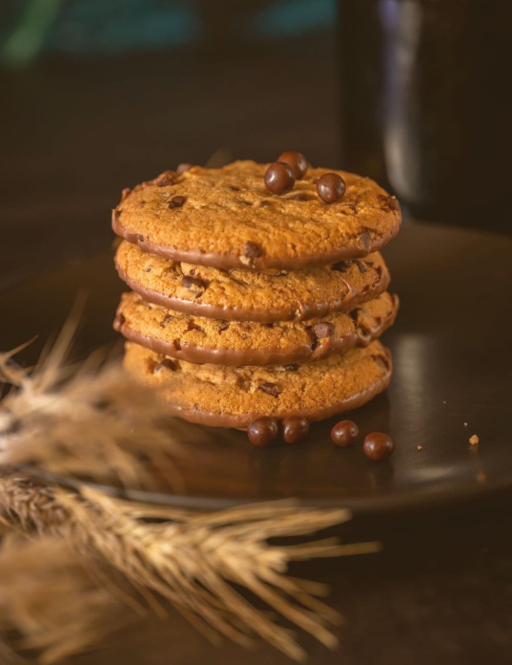 Stacked biscuits